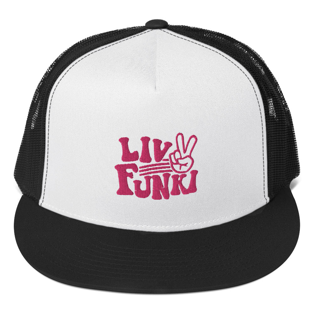 Flat Bill High Profile Trucker Cap - Flexfit Yupoong 6006