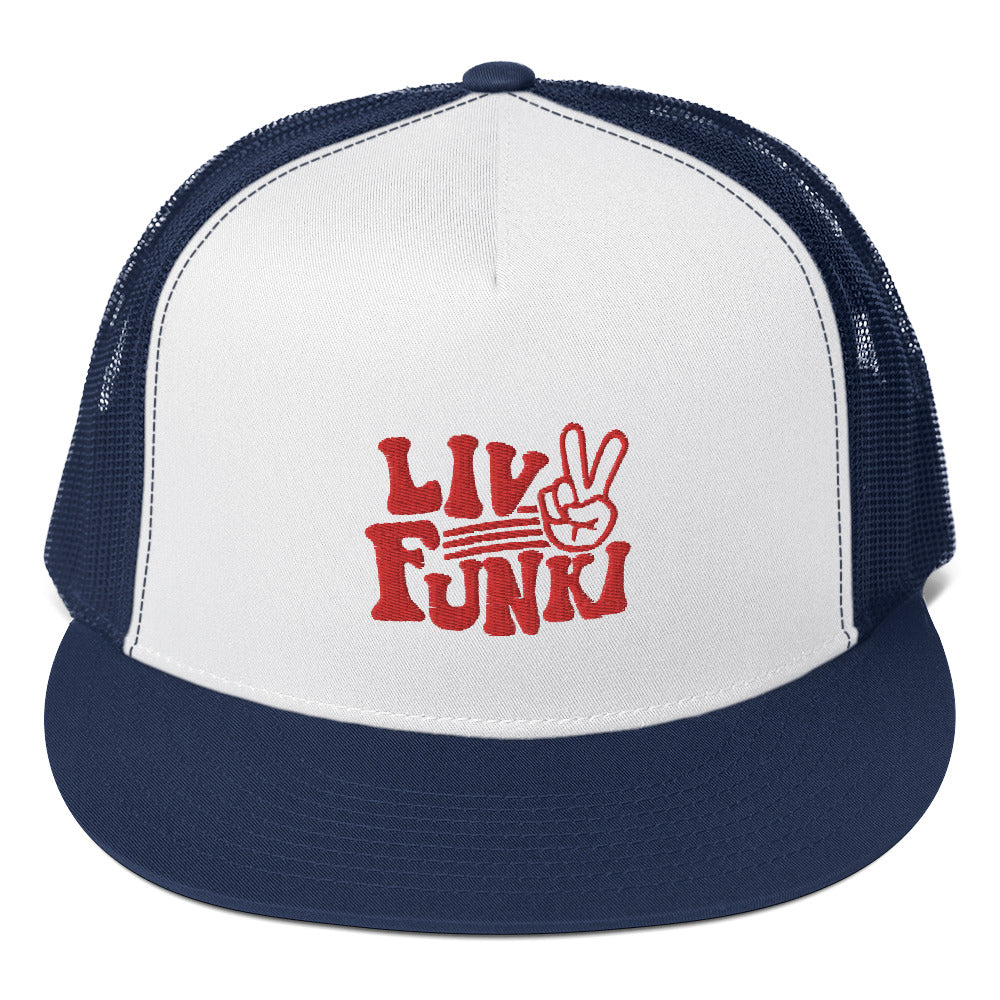 Flat Bill High Profile Trucker Cap - Flexfit Yupoong 6006