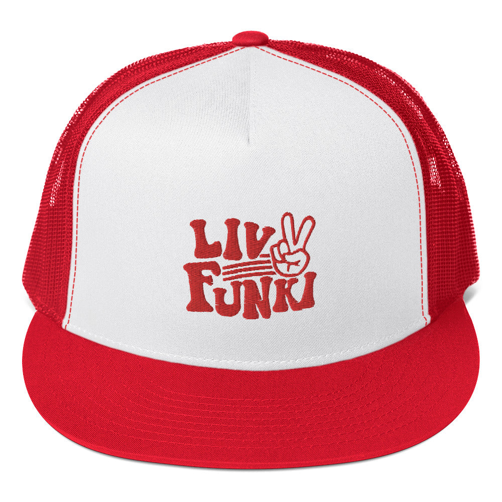 Flat Bill High Profile Trucker Cap - Flexfit Yupoong 6006