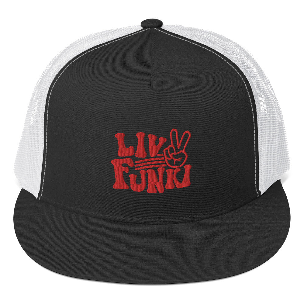 Flat Bill High Profile Trucker Cap - Flexfit Yupoong 6006
