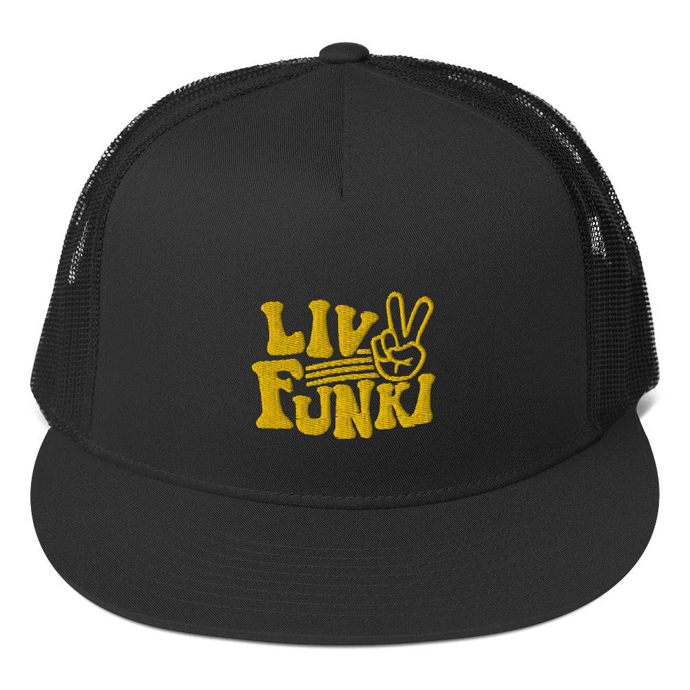 Flat Bill High Profile Trucker Cap - Flexfit Yupoong 6006