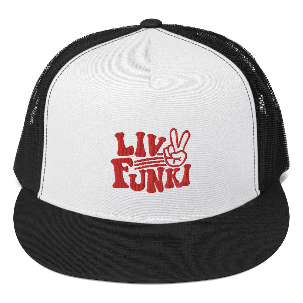 Flat Bill High Profile Trucker Cap - Flexfit Yupoong 6006