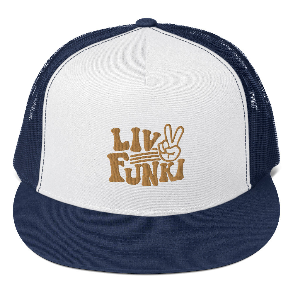 Flat Bill High Profile Trucker Cap - Flexfit Yupoong 6006