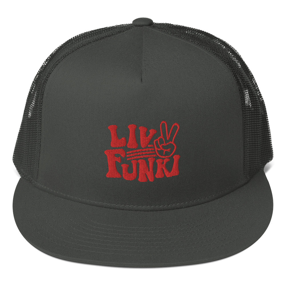 Flat Bill High Profile Trucker Cap - Flexfit Yupoong 6006