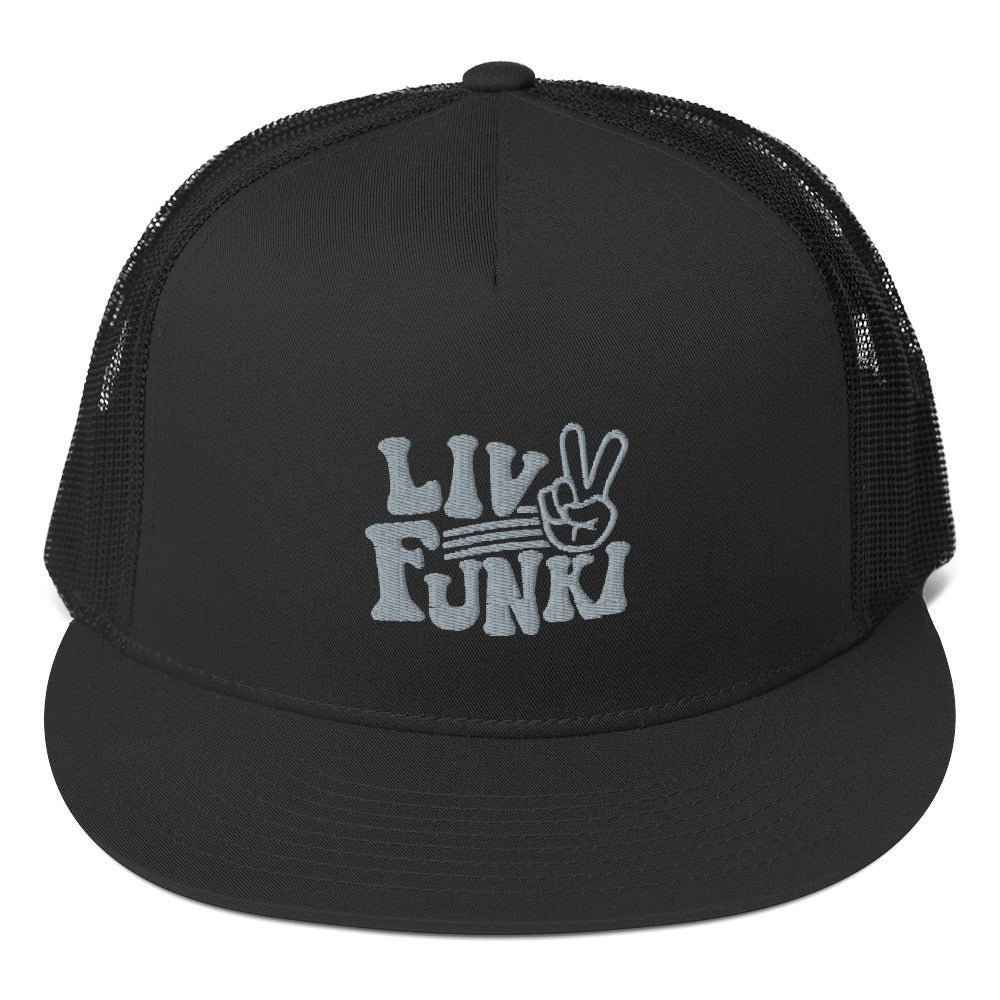 Flat Bill High Profile Trucker Cap - Flexfit Yupoong 6006