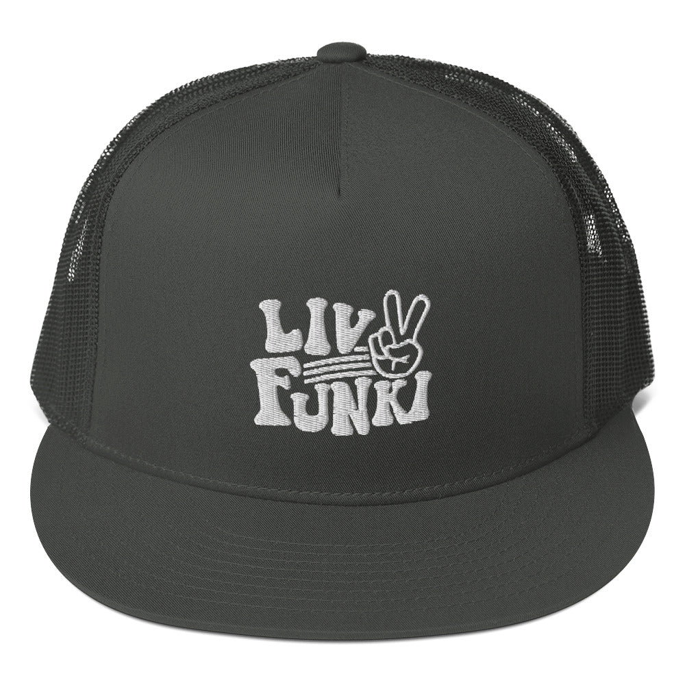Flat Bill High Profile Trucker Cap - Flexfit Yupoong 6006