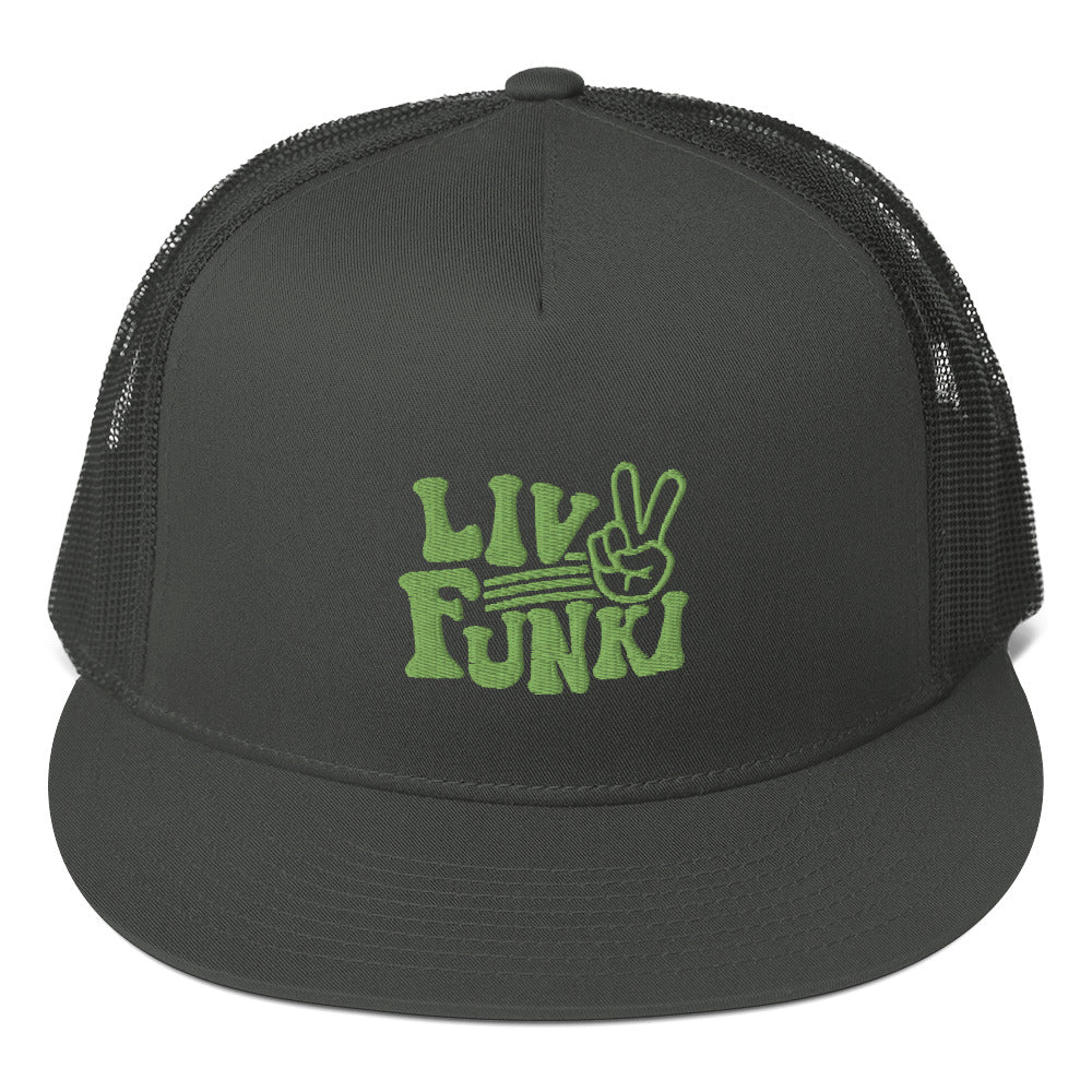 Flat Bill High Profile Trucker Cap - Flexfit Yupoong 6006