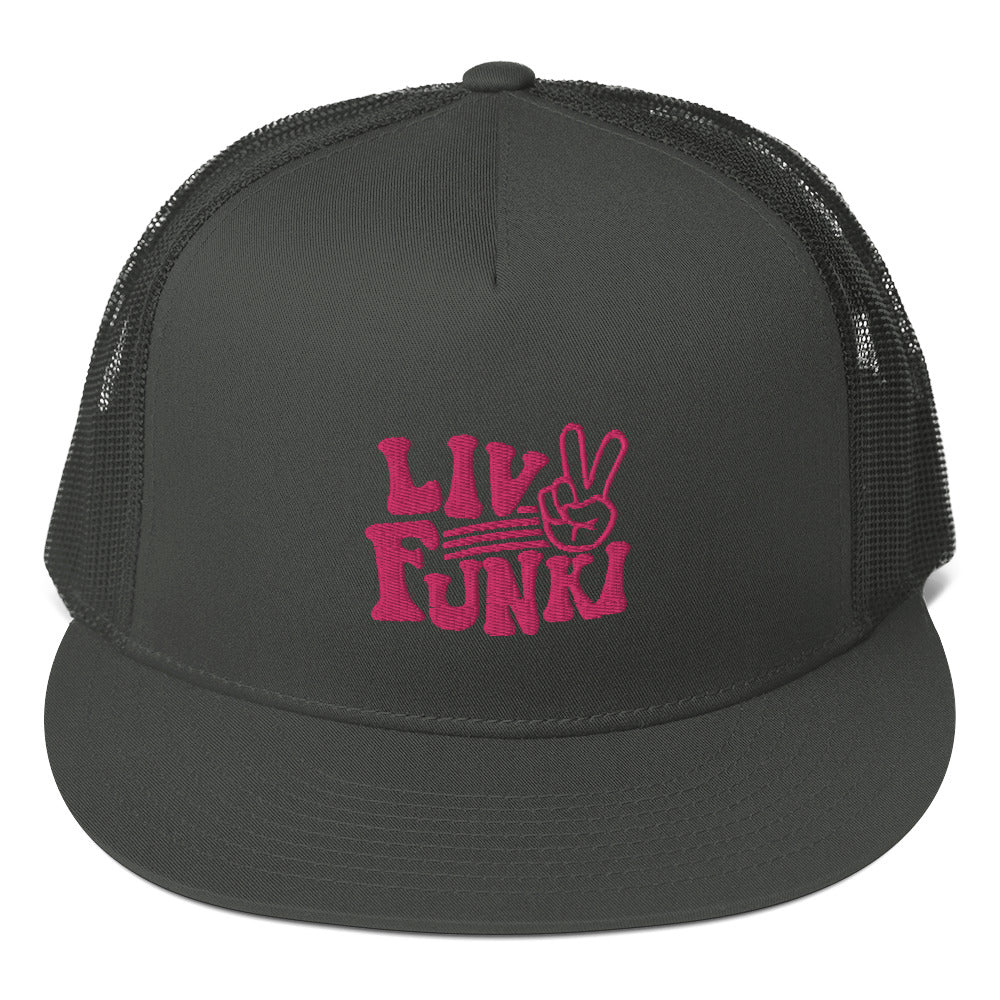 Flat Bill High Profile Trucker Cap - Flexfit Yupoong 6006
