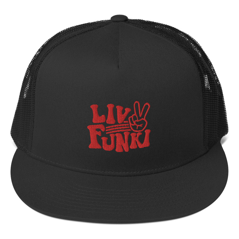 Flat Bill High Profile Trucker Cap - Flexfit Yupoong 6006