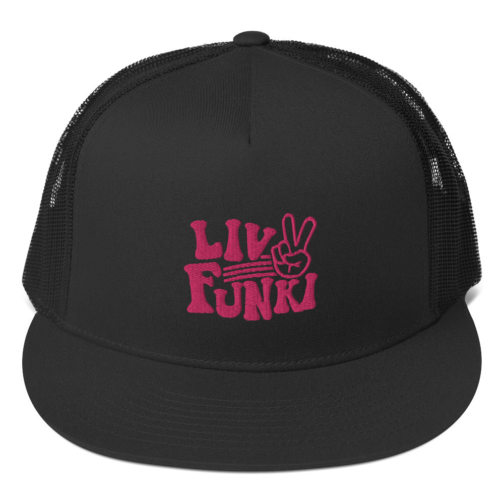 Flat Bill High Profile Trucker Cap - Flexfit Yupoong 6006