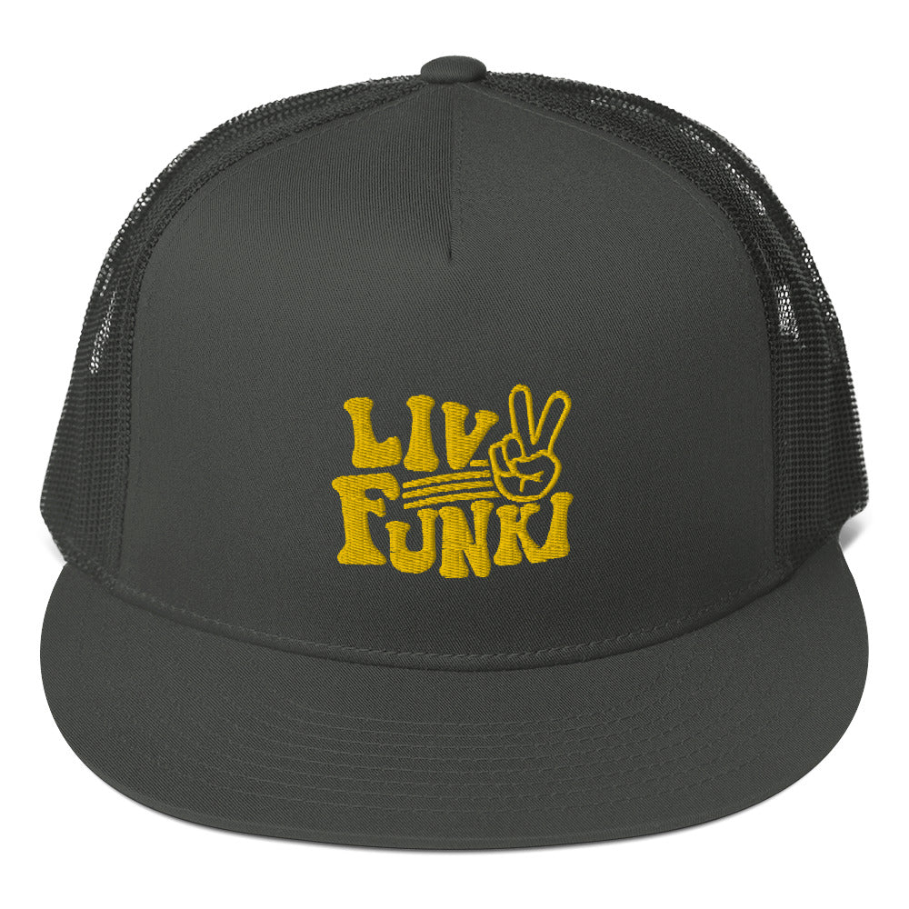 Flat Bill High Profile Trucker Cap - Flexfit Yupoong 6006