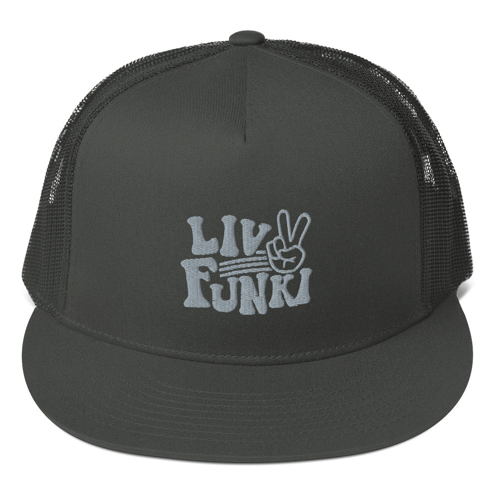 Flat Bill High Profile Trucker Cap - Flexfit Yupoong 6006