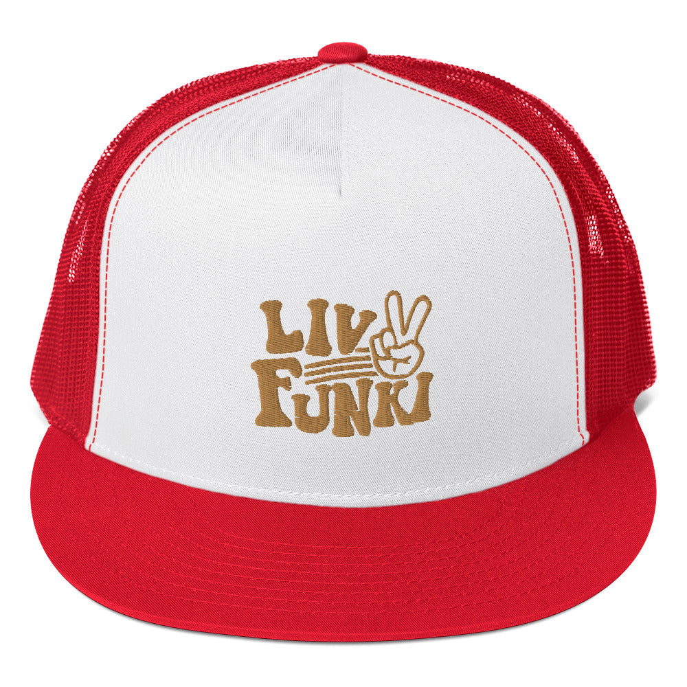 Flat Bill High Profile Trucker Cap - Flexfit Yupoong 6006