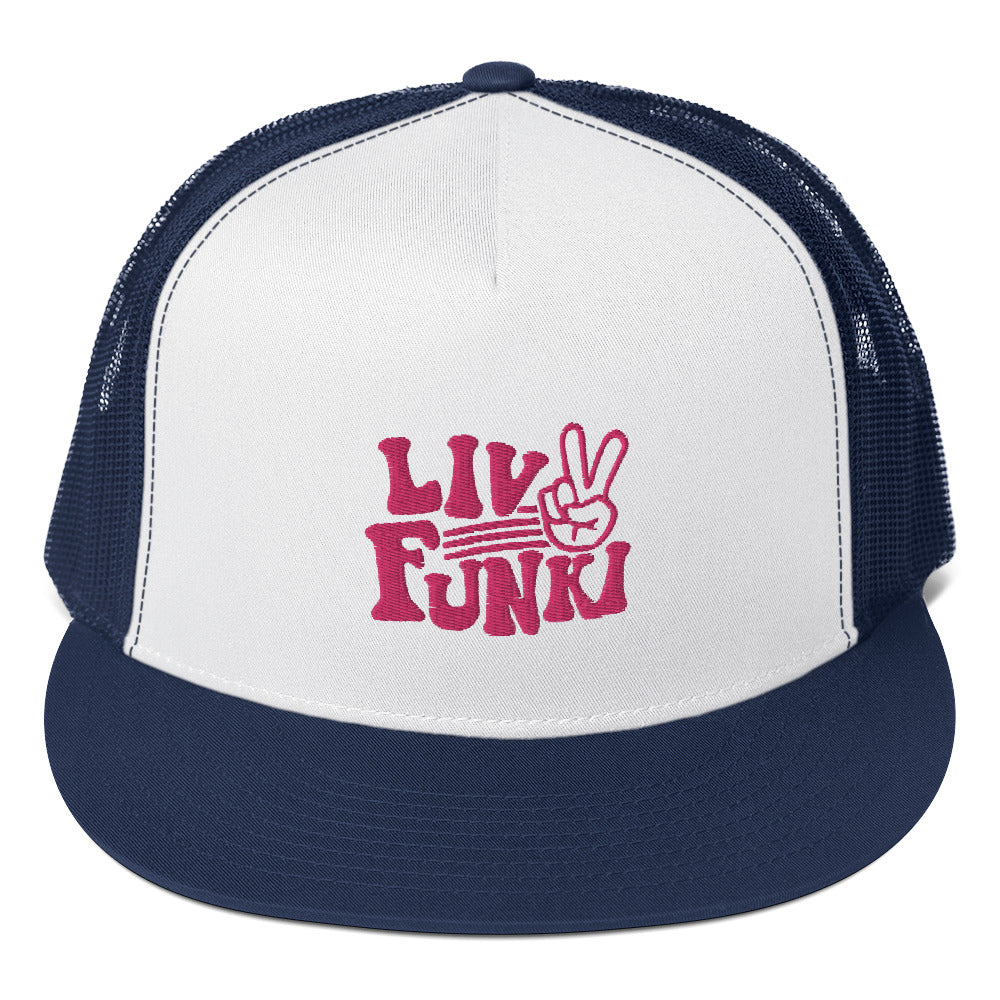 Flat Bill High Profile Trucker Cap - Flexfit Yupoong 6006