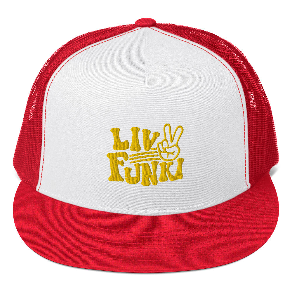 Flat Bill High Profile Trucker Cap - Flexfit Yupoong 6006