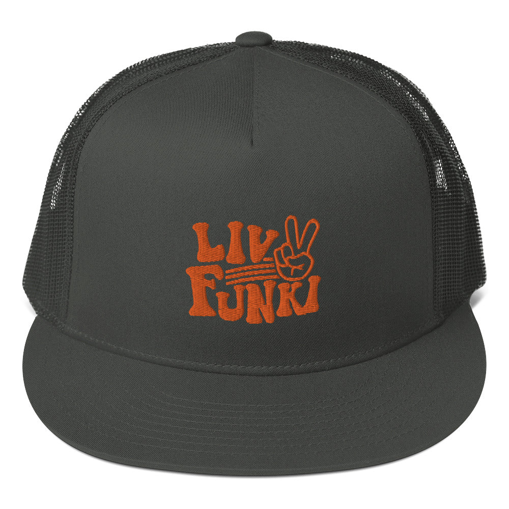 Flat Bill High Profile Trucker Cap - Flexfit Yupoong 6006