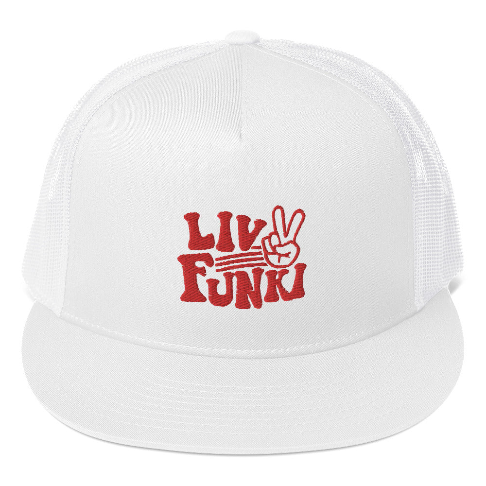 Flat Bill High Profile Trucker Cap - Flexfit Yupoong 6006